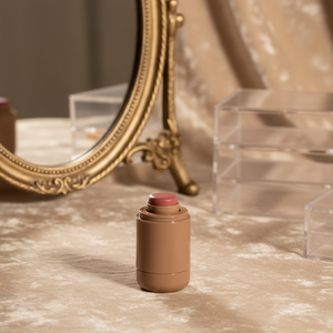 Vente en gros de contenants cosmétiques vides de 8g pour fond de teint, blush en stick, couleur marron-violet, pour marque privée - Product Image 1