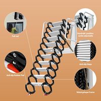 Échelle de grenier électrique automatique pliable, design moderne, aluminium, certifiée CE, escalier suspendu au plafond