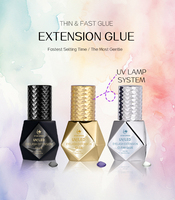 Colle liquide pour extensions de cils, hypo-sensible, résistante à l'eau, sans alcool, séchage rapide, protection UV, en flacon