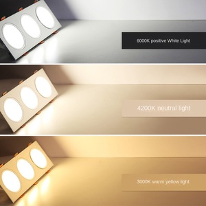 ไฟเพดานแอลอีดีสองหัวแบบทันสมัยแผงไฟอลูมิเนียมบางเฉียบติดผนังหัวเดียวกระจังหน้า - Product Image 5