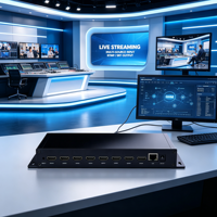 Encodeur de streaming HDMI sur IP 8 ports à faible latence avec contrôle du débit CBR/VBR pour la diffusion en direct et les systèmes IPTV