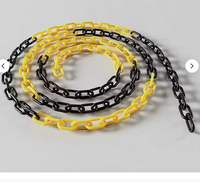Chaîne de signalisation en plastique 6mm 8mm de diamètre, multicolore, pour barrière, cône de signalisation, sécurité routière, contrôle des foules, OEM PVC-JSL-01