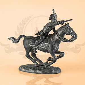 Materiale del metallo Nero Equestre Horse Statua Ornamenti In Metallo Spada Cavalleria Awards - Product Image 3