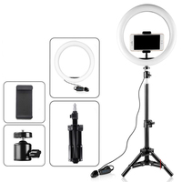 Lumière Annulaire LED de Haute Qualité pour Selfie, 18 Pouces, avec Trépied