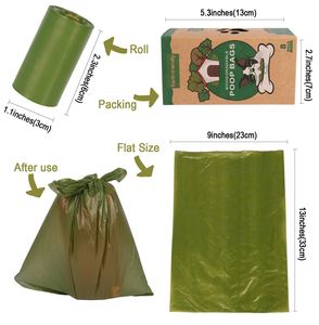 Bolsas Ecológicas Personalizadas para Recoger Excremento de Perro, Biodegradables y Compostables, Material PE+EPI, 23x33cm, Grosor de 0.015mm, Hechas en China - Product Image 4