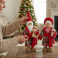 Figurine de Noël Moderne, Décoration Saisonnier, Figurine de Noël Festive, Figurine de Noël Élégante pour la Maison