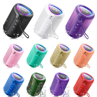 Altavoz Inalámbrico BT para Exteriores, Portátil, Resistente al Agua IPX5, Emparejamiento Estéreo TWS, LED, Bajos HD de 15W, para Camping, Playa, Senderismo, Viajes