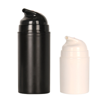 Bouteille en plastique cylindrique vide PETG de 50ml 100ml avec pompe sans air pour le type de joint de crème de lotion de parfum de soin de peau fabriqué à partir de PP