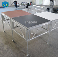 Structure d'éclairage modulaire en alliage d'aluminium, design carré, capacité de charge de 800 kg, installation rapide, modèle Intelli Stage - Portable pour