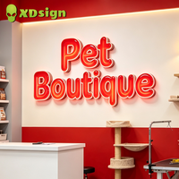 XDSIGN Enseigne murale personnalisée en gelée avec logo, LED, contrôlée par Bluetooth, cadre en acier inoxydable, acrylique 3D, certifiée CE, pour extérieur et automobile