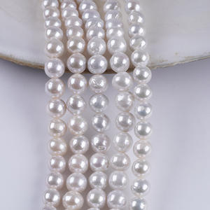 ไข่มุกน้ำจืดสีขาวธรรมชาติ เหวินฉี ขนาด 10-11 มม. รุ่น 30927 สำหรับทำสร้อยคอ DIY กึ่งสำเร็จรูป อุปกรณ์เสริมจากจูจี้ - Product Image 1