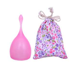 Aprobado por la FDA de calidad superior de silicona médica Las copas menstruales <span class=keywords><strong>con</strong></span> almacenamiento bolsa de tela - Product Image 3