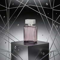 Flacon de parfum de luxe en verre, emballage cosmétique personnalisé, vide, transparent, givré, ambre, rose, noir, or, design de marque, neuf, avec bouchon à vis, 50 ml