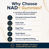 Complément alimentaire NAD+ Resveratrol Plus en gommes, marque privée OEM, nicotinamide trans-resveratrol, soin de la peau, gommes NAD