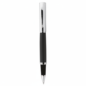 Penna Roller in Metallo Nero e Cromato, Strumento di Scrittura Funzionale a Sfera - Product Image 2