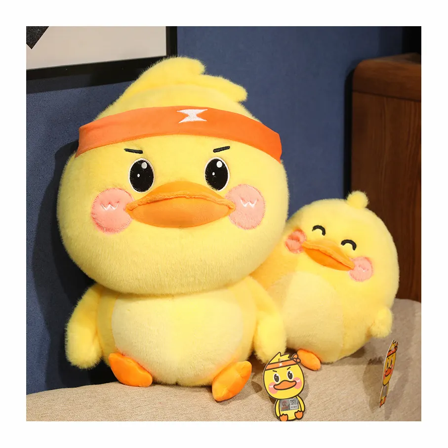 New funny kawaii plush toy duck 3 patterns creative stuffed duck custom plush toy hot plush