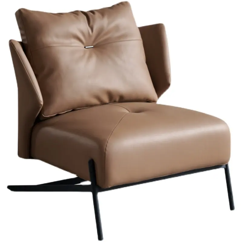 Sedia unica in metallo art deco pu accent chair mobili di importazione all'ingrosso sedia relax con accento singolo hotel nordico