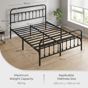 Full Size Modern Durable Reclining <strong>Single</strong> <strong>Bed</strong> Frame <strong>Adjustable</strong> Metal Platform <strong>Bed</strong> Customized Color for Hotel Apartment Bedroom - Product Image 2
