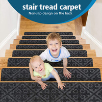 Tapis d'escalier tapis d'escalier auto-adhésif sans colle tapis d'escalier domestique plancher en bois massif tapis de pied silencieux antidérapants lumineux