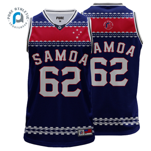 PURE 2024 Samoa Formation TOA Débardeur Sublimation Impression Respirant Jersey Basketball Singlet Chemises Porter - Product Image 1