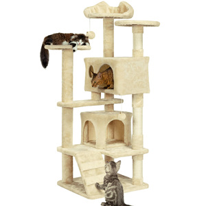 Cozy <strong>Large</strong> Indoor Eco-friendly Carton <strong>Cat</strong> <strong>Tree</strong> Sisal Wood Plush Platform Comfortable <strong>Cat</strong> House Condo Perch <strong>Cat</strong> <strong>Climbing</strong> - Product Image 1