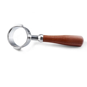 Portafiltro sin Fondo <span class=keywords><strong>Welhome</strong></span> Espresso de 58 mm con Doble Asa de Madera Sólida, Herramienta de Barista para Cafetera de Acero Inoxidable - Product Image 4