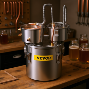 Destilador de Alcohol Vevor de 5 Galones con Tubo de Cobre, Kit de Elaboración Casera de Bebidas, Purificador de Agua - Product Image 2
