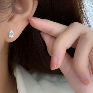 Xinfly Classic 0.2ct Solid Pure 18K Gold Natural Diamond <b>Stud</b> <b>Earrings</b> Water Drop <b>Fine</b> Jewelry - Product Image 4