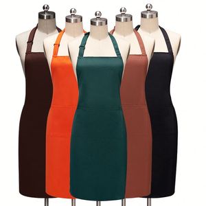 High Waterproof Custom <b>Apron</b>; Multi-functional <b>Kitchen</b> <b>Apron</b>; Hot Sale 100% Polyester Fabric Double Pocket <b>Apron</b> - Product Image 3