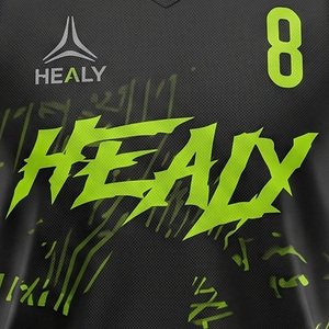HEALY <b>Neon</b> <b>Green</b> Crackle Print Basketball Uniform Set, Breathable Mesh Quick Dry Sublimated Jersey & Shorts With Custom Number - Product Image 3