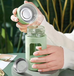 <span class=keywords><strong>Bottiglia</strong></span> d'<span class=keywords><strong>Acqua</strong></span> in <span class=keywords><strong>Vetro</strong></span> Borosilicato Personalizzabile all'Ingrosso, Borraccia Antigoccia Senza BPA <span class=keywords><strong>con</strong></span> Infusore per Tè - Product Image 2