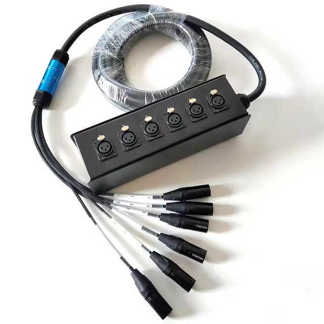 6-Channel Stage Box Audio Snake Cable Multi-core XLR Male-Female PVC Jacket Stock Recording Studio Microphone