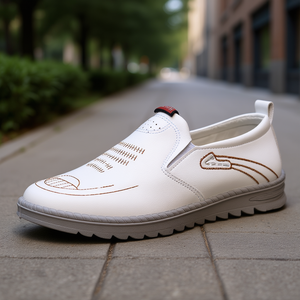 Zapatillas Deportivas Casuales para Hombre, Parte Superior de PU, Suela de Goma, Sin Cordones, Ligeras, Transpirables, Combinan con Todo, Zapatos para Caminar a la Moda - Product Image 2