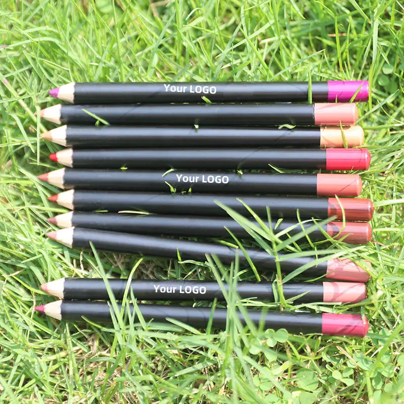 Ochain Groothandel Wreedheid Gratis Romige Lipliner Potlood 10 Kleuren Private Label Veganistische Matte Waterdichte Lipliner