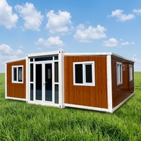 Expédition immédiate : Maison préfabriquée mobile extensible de 40 pieds ou 20 pieds, conforme aux normes locales, maison préfabriquée portable de luxe, 2 chambres
