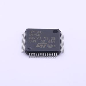 MCU STM32F ARM Cortex M3 RISC de 32 bits, 256 KB de memoria Flash, 2.5V/3.3V, 64 pines, LQFP en bandeja - Bandejas STM32F100RCT6B - Product Image 1