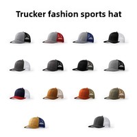 Casquette de baseball pour homme, 100% coton, réglable, haute qualité, avec logo, maille respirante, protection solaire, pour le sport et l'extérieur, modèle chauffeur de camion pour le commerce extérieur, lot de 6 pièces