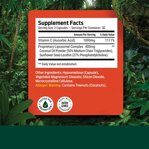 चीन निर्माता थोक ओएम निजी लेबल लिपोसोमल विटामिन सी एस्कॉर्बिक एसिड 1000 मिलीग्राम कैप्सूल पूरक प्रतिरक्षा को बढ़ावा देता है - Product Image 5