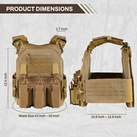 Porte-plaques Molle découpé au laser avec mécanisme de déconnexion rapide amélioré, ceinture latérale réglable, gilet lesté entièrement modulaire