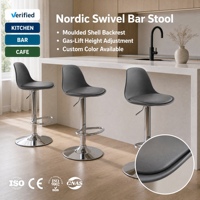 Tabouret de bar de style scandinave, siège rond minimaliste, hauteur de comptoir pour îlot de cuisine, bar à café, usage domestique, vente en gros, durable