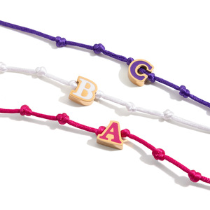 Stainless Steel Letter <b>Bracelet</b> With <b>Initial</b> Charm For Gift Unisex Jewelry - Product Image 5