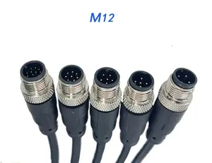 M12 4/5/6/8/9/10/13/14/16/18Pin kadın dairesel havacılık konnektör tak 12mm su geçirmez dairesel havacılık konnektör fiş adaptörü