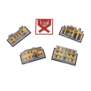 ที่คั่นหนังสือโลหะทองเหลืองบางแบบขายส่ง ลายสลักศิลปะสถาปัตยกรรม พร้อมพิมพ์ UV สำหรับสะสม - Product Image 1