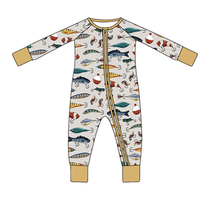 Pijamas Personalizados para Niños, Ropa de Mameluco Acanalada y Jersey de Licra de Bambú, Pijama Onesie de Manga Larga y Tela Gruesa - Product Image 2