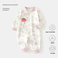 Combinaison bébé nouveau-né automne à motifs animaux en coton pour intérieur – Meilleure vente