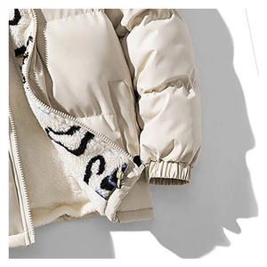 Chaqueta de Invierno Transpirable con Logotipo Personalizado para Hombre, Chaqueta Informal de Lona de Moda Cálida, Talla Grande, Cuello Alto, Cierre de Cremallera, Poliéster para Exteriores - Product Image 5