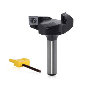 Fraises <span class=keywords><strong>de</strong></span> surfage pour spoilboard CNC, deux inserts en carbure, <span class=keywords><strong>fraise</strong></span> <span class=keywords><strong>à</strong></span> 3 flûtes pour l'aplatissement et le chanfreinage, <span class=keywords><strong>fraise</strong></span> <span class=keywords><strong>à</strong></span> raboter, <span class=keywords><strong>fraise</strong></span> <span class=keywords><strong>à</strong></span> planer - Product Image 1