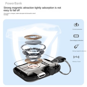 ที่ชาร์จไร้สายแม่เหล็กขนาดเล็กพกพาได้1200มิลลิแอมป์ต่อชั่วโมงสำหรับ Iwatch10 9 8 <span class=keywords><strong>SE</strong></span> 7 6 5 4 3 <span class=keywords><strong>2</strong></span> 1 - Product Image 3