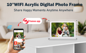 10.1นิ้ว WiFi วิดีโอดิจิตอล frameo APP อะคริลิคการควบคุมระยะไกลหน้าจอสัมผัสหน่วยความจำ32GB 1280x800 IPS ฟังก์ชั่นนาฬิกา LCD MP3เสียง - Product Image 6