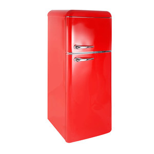 Réfrigérateur professionnel personnalisable <span class=keywords><strong>vintage</strong></span> rétro à congélateur supérieur, double porte, pour usage domestique - Product Image 1